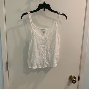SOLD white floral tank top